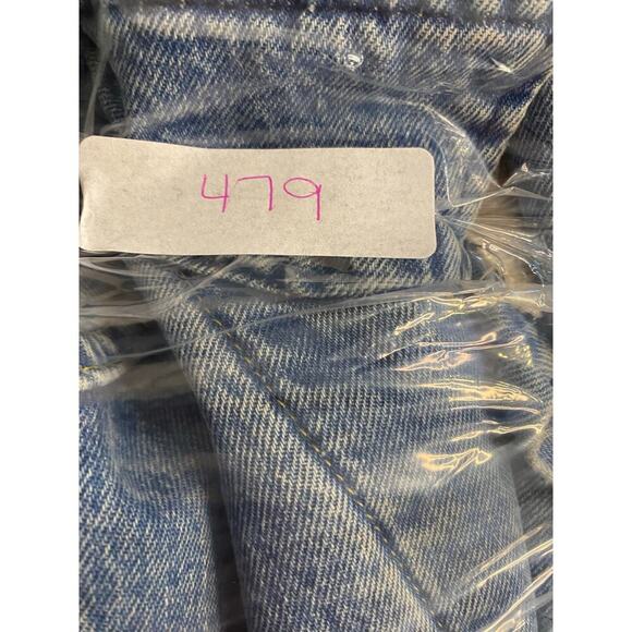 Women Vintage Lee Dungarees Lined Button Up Jean Jacket Med Chore Coat Country - Picture 16 of 16